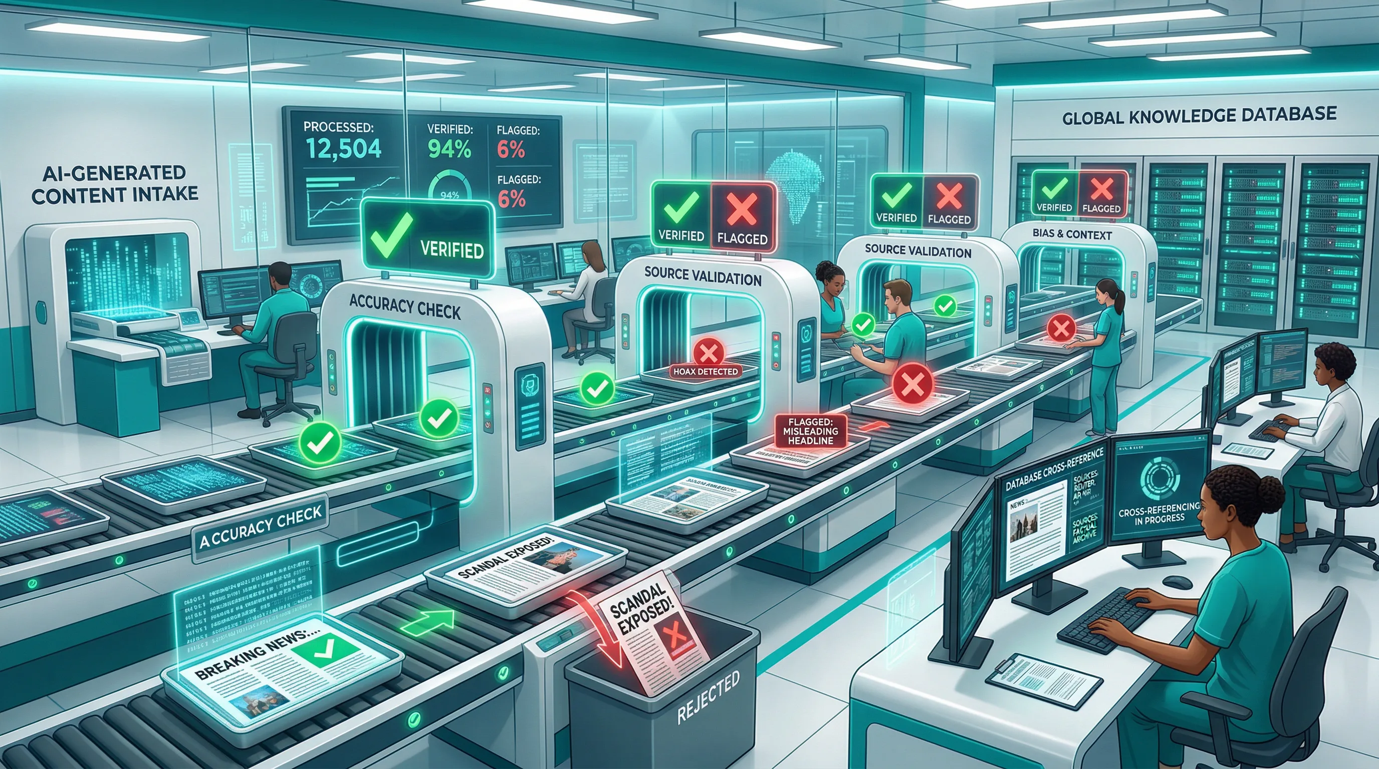 Editor fact-checking AI-generated content