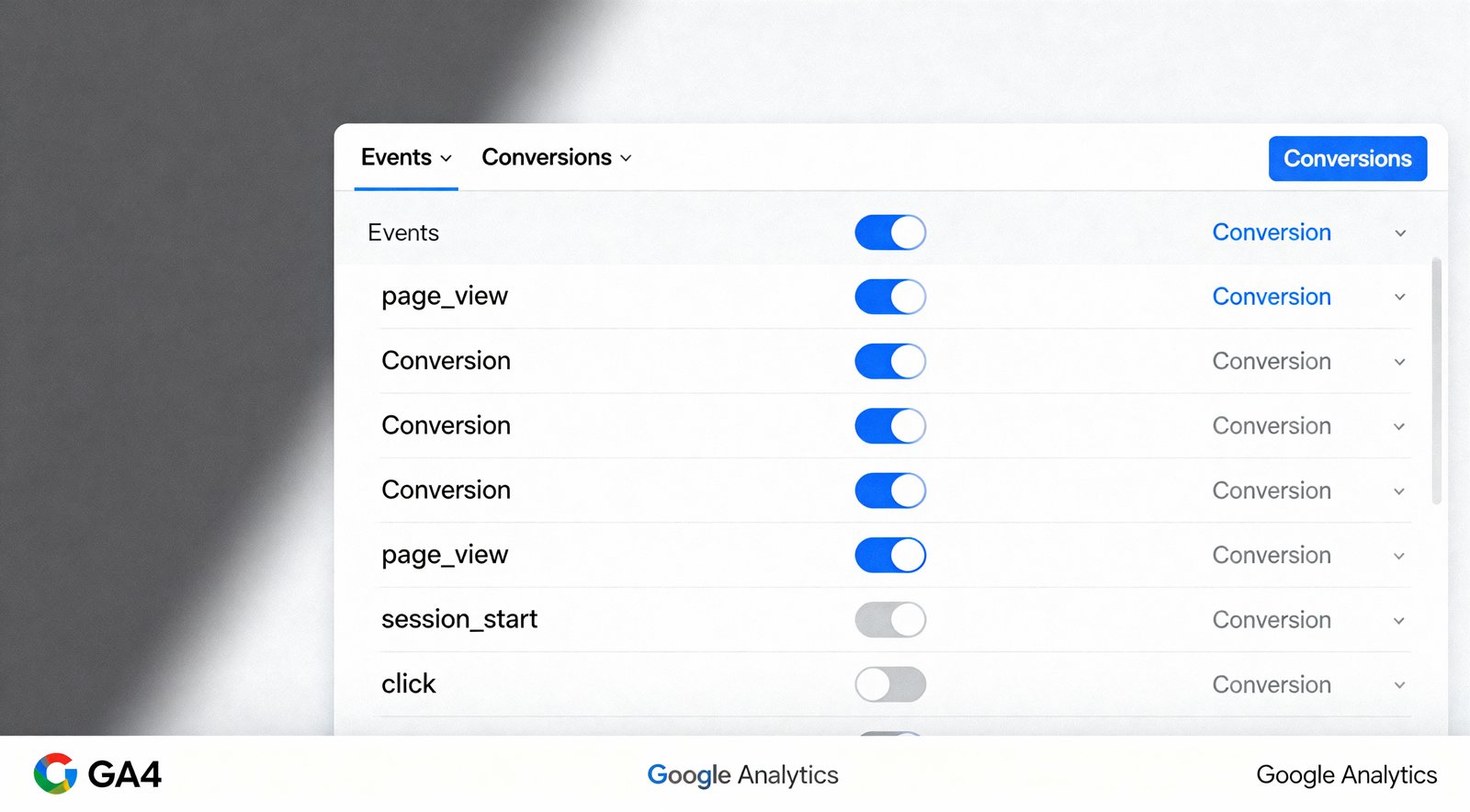 GA4 conversion event debugging and analytics