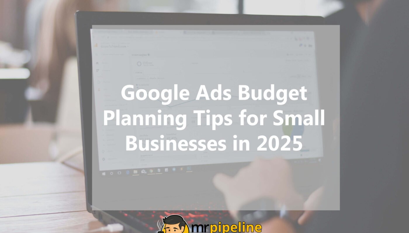 Small business planning a Google Ads PPC budget on a laptop