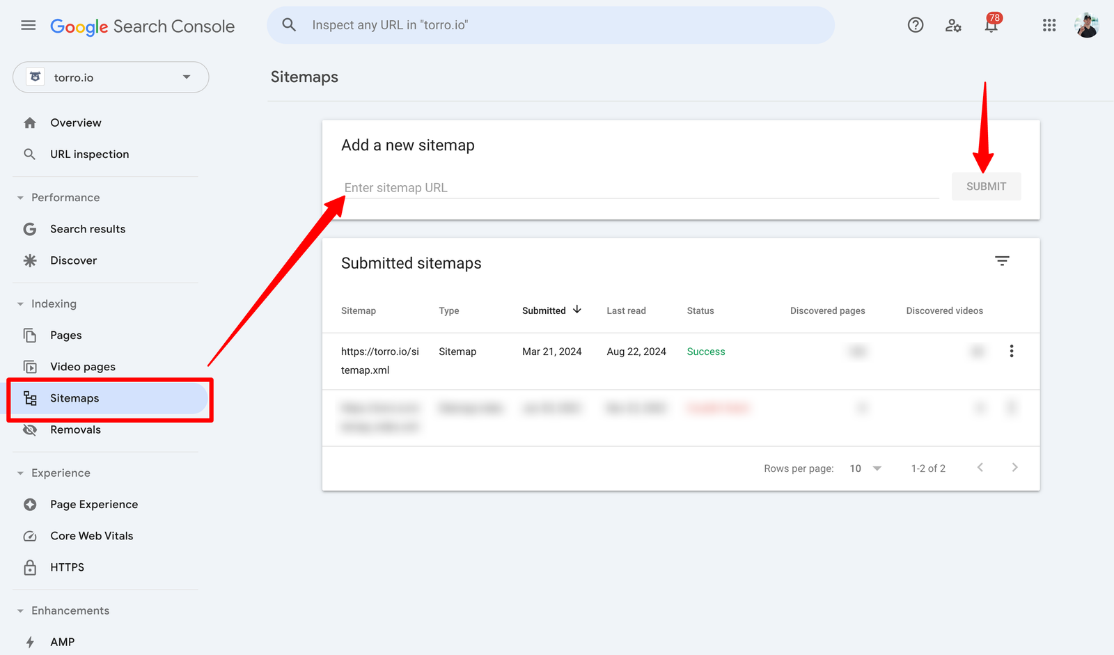 Google Search Console URL Inspection and indexing tools