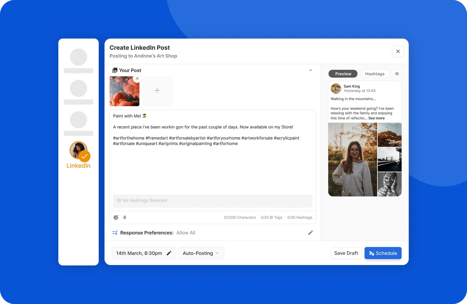 LinkedIn company page used for B2B marketing