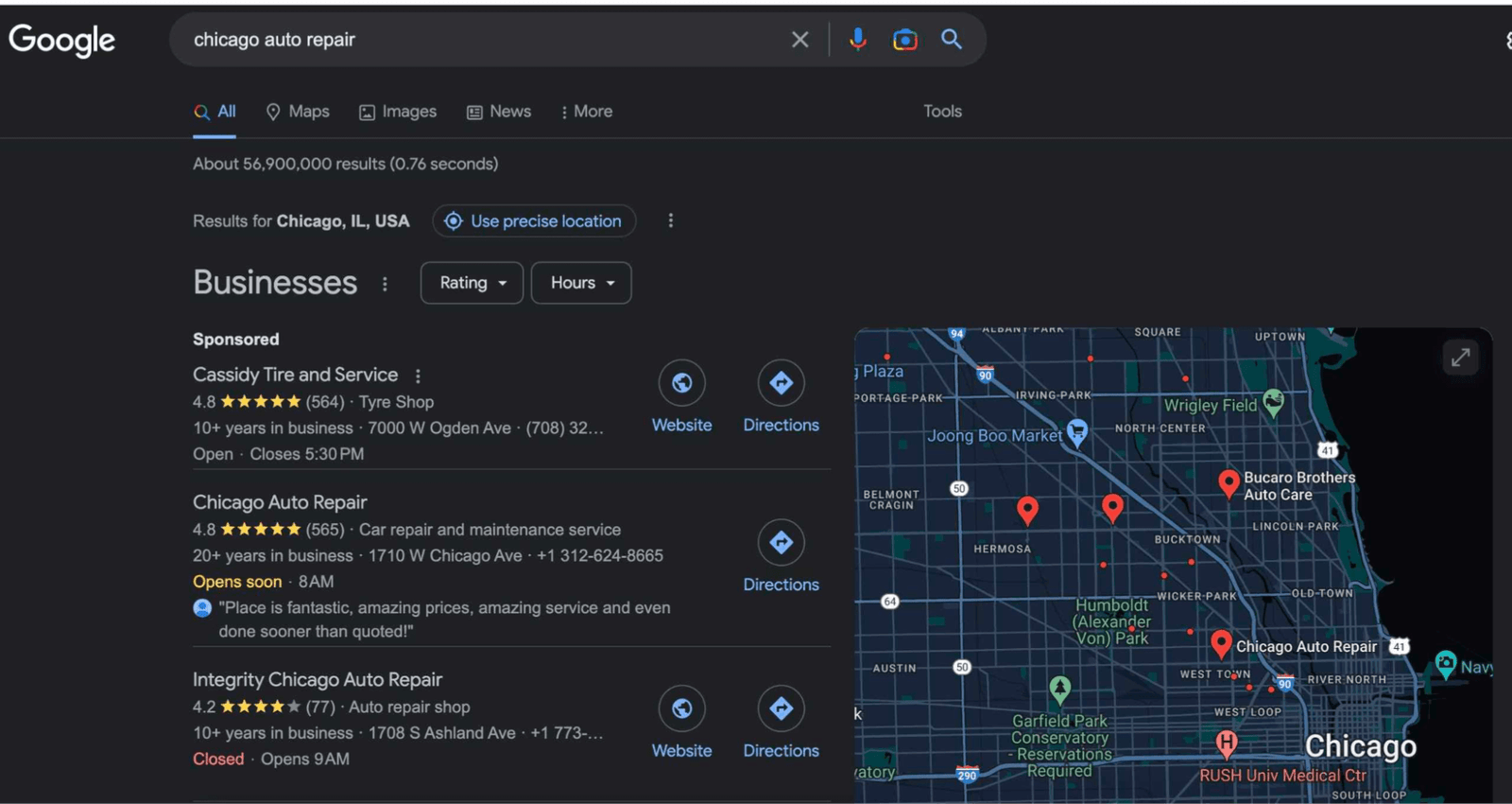 Local keyword research for small business service pages