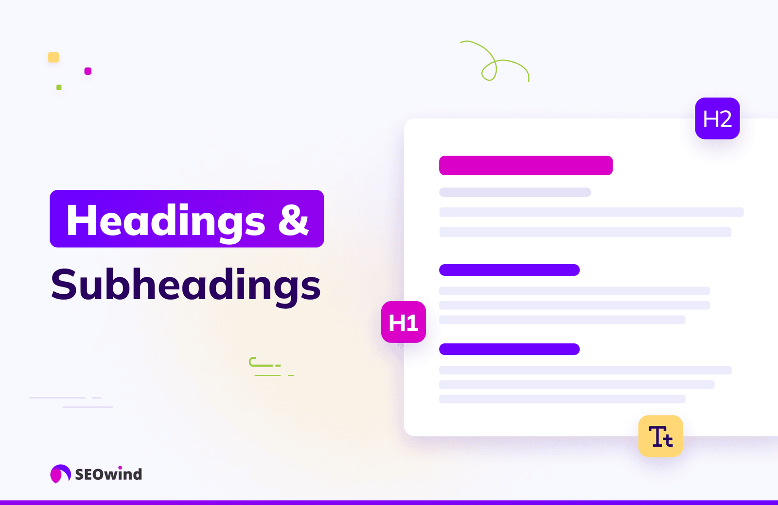 Service business website heading structure