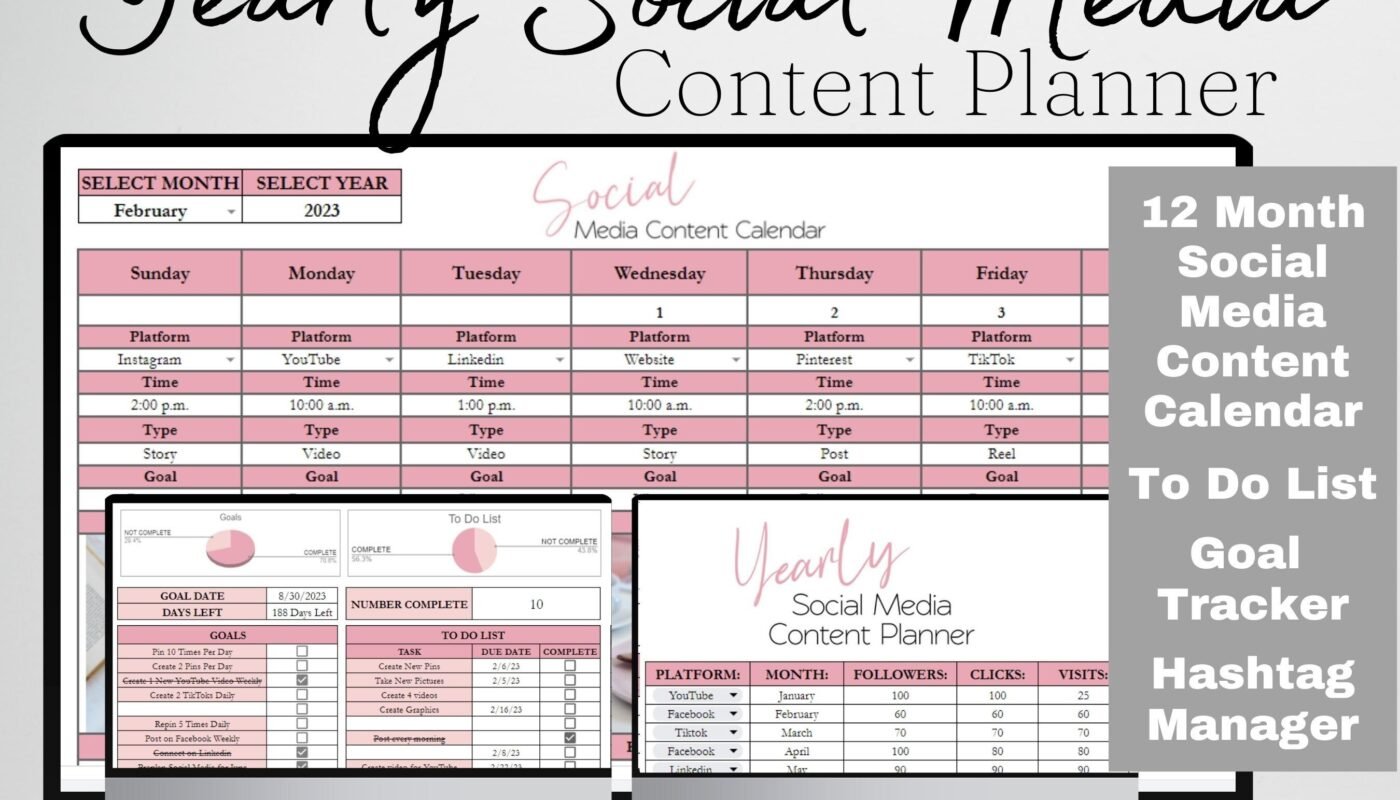 30-day social media content calendar planning