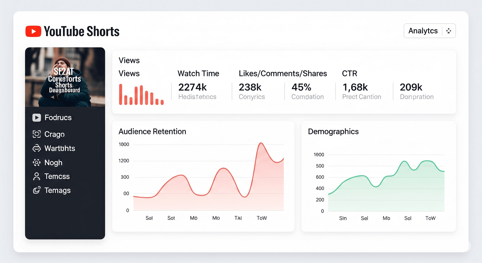 YouTube Shorts audience retention analytics